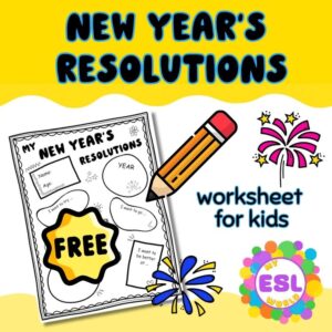 FREEBIE New Year's resolutions worksheet