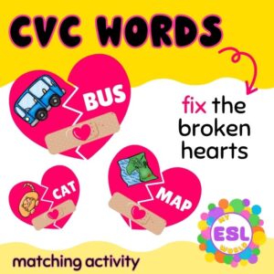 CVC words - Fix the broken heart