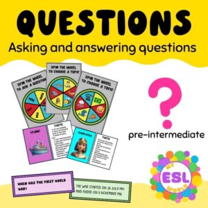 Ask Me a Question! | ESL Question Formation Practice Games & Activities
