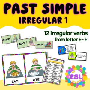 Irregular Verbs Set 1: 2 Complete ESL Lessons with Games, Speaking & Structured Practice (12 Verbs)