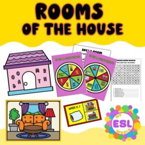 Rooms in the House & Furniture - 3 Full Lessons (Print & Teach)