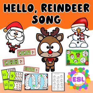 Hello Reindeer! Christmas ESL Lesson | Super Simple Song | Counting 1–12