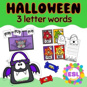 Halloween three letter words