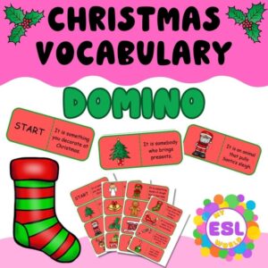 Christmas vocabulary domino