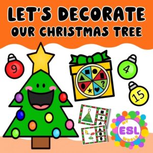 Let’s Decorate the Christmas Tree! | 1 Christmas ESL Lesson | Numbers & Shapes