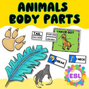 Animal Body Parts ESL Lesson (No-Prep, Print & Teach)
