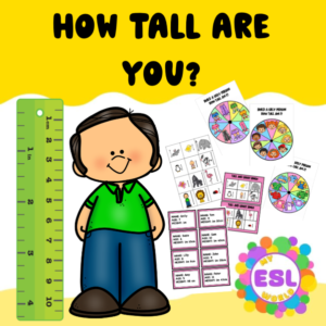 Tall and Short | How Tall Are You? | ESL Measuring & Speaking Activities – 2 Lessons