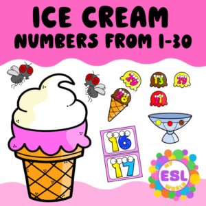 Numbers 1–30 | Ice Cream Math & Number Games | 3 Interactive ESL Lessons