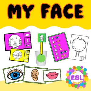 My Face | 2 Interactive Kindergarten ESL Lessons | Body Parts, Colors & Counting