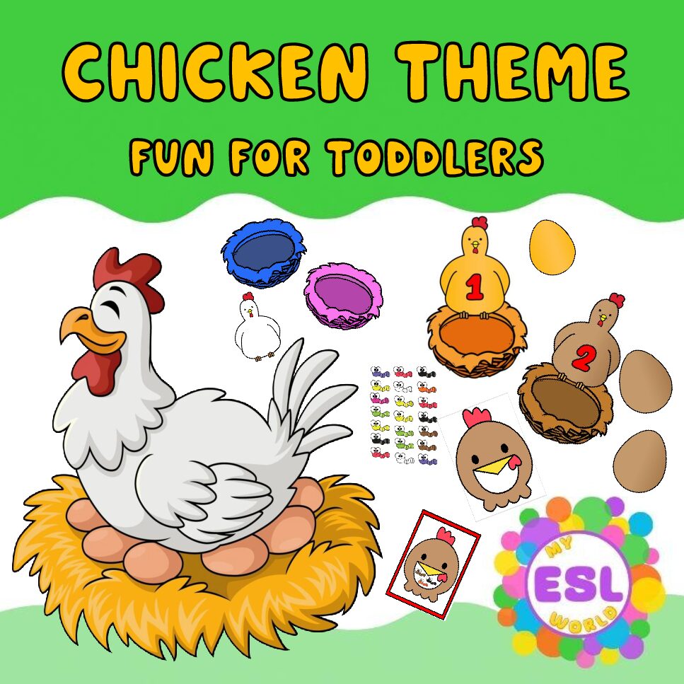 Chicken Theme Activities for Toddlers | Play-Based Sorting, Counting & ESL Learning (Ages 2–3)