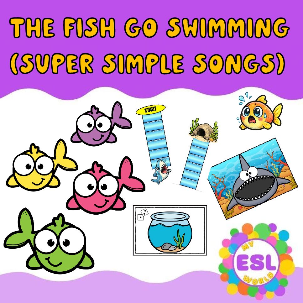 The Fish Go Swimming ESL Lesson for Kindergarten | Ocean Theme & Super Simple Songs
