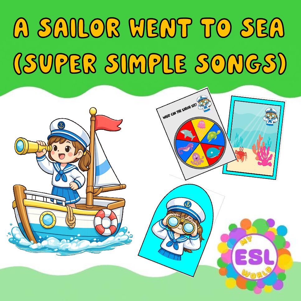 A Sailor Went to Sea ESL Lesson for Kindergarten | Ocean Theme & Super Simple Songs