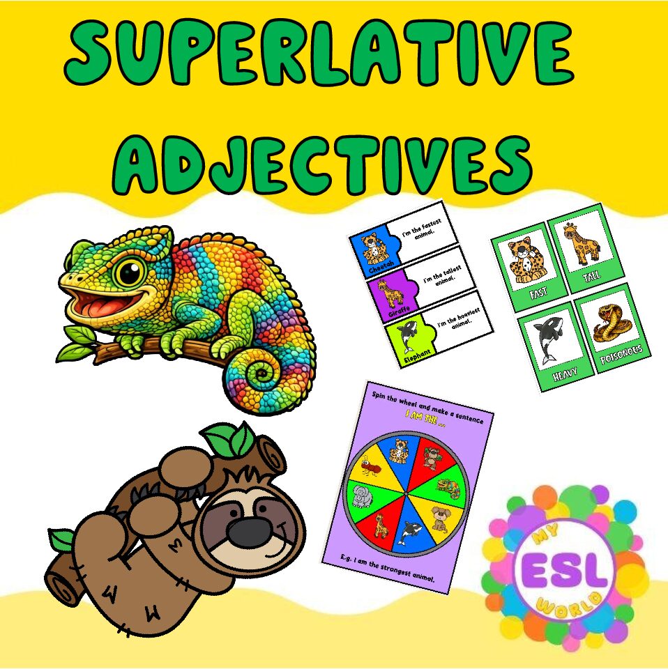 Superlatives with Animals | Full ESL Grammar Unit