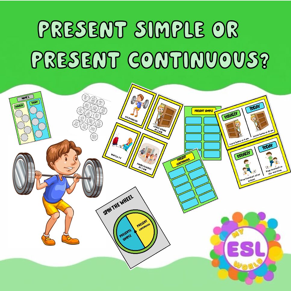 Present Simple vs Present Continuous | Complete Print-and-Teach ESL Lesson