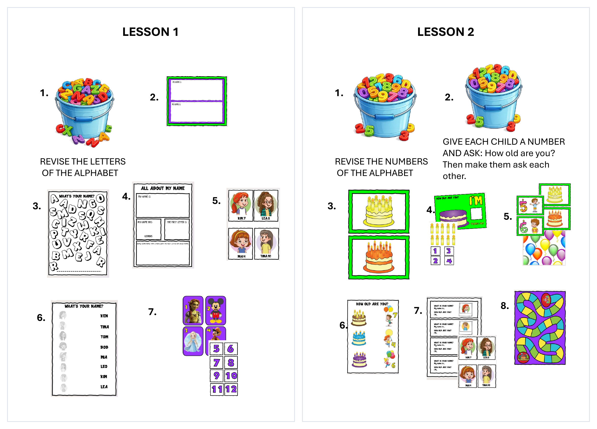 Second Grade Step-by-step Lesson