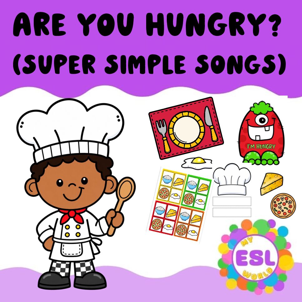 Are You Hungry? | Food Vocabulary ESL Lesson for Kindergarten